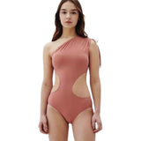Chic Shoulder Monokini - Deep Pink