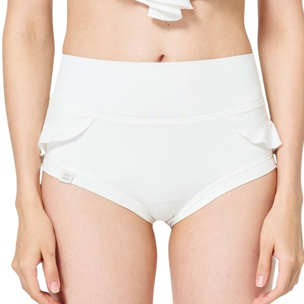 Leah Frill Shorts - White