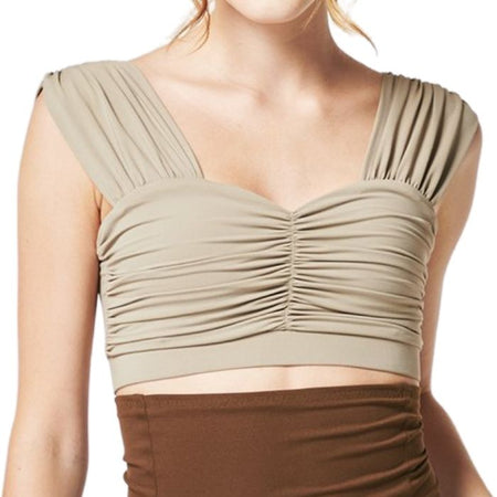 Sharon Shirring Top in Olive