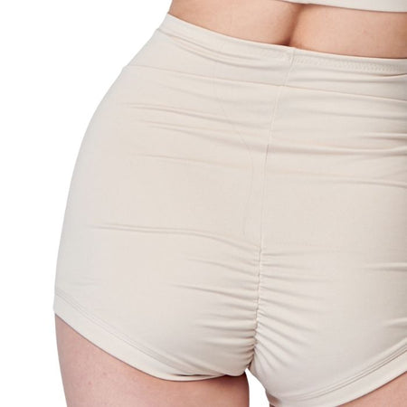 High Waist Cheeky Shirring Shorts - Soft Mint