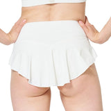 Leah Frill Shorts - White