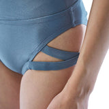 Strap Slit Shorts - Pearl Blue